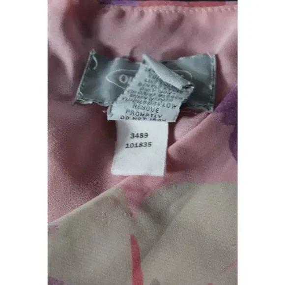 Vintage Old Navy Floral Sundress Babydoll Tea Length Pink 90s Y2K Barbiecore 10 - Picture 7 of 14